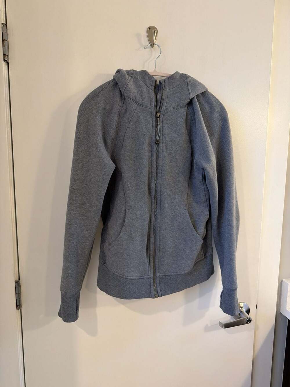 Lululemon Women's Scuba Full-Zip Hoodie blue Heathered Gray